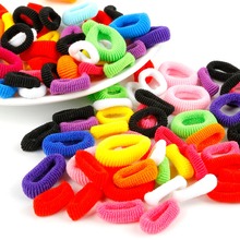 100pcs/bag Candy Color Baby Colorful Hair Holders Cute Rubber Hair Bands Elastics Hair Accessories For Women Support Wholesale 2024 - buy cheap