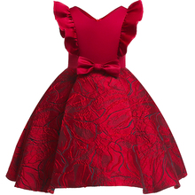 Платье для маленьких девочек; формальное платье для свадебной вечеринки с рукавами-крылышками; детское рождественское платье принцессы; элегантная детская одежда для девочек 2024 - купить недорого