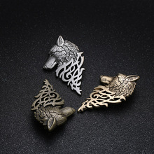 1PC Charming Vintage Men Punk Metal Lapel Wolf Badge Brooches Pin Shirt Suit Collar Jewelry Clothes Decorations Animal Brooch 2024 - buy cheap
