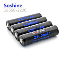 FreeShipping,4PCS/LOT Brand New Soshine 18650 3.7V Rechargeable PCB Protected Battery 2200mAh for LED Flashlight Laser Pen. 2024 - buy cheap