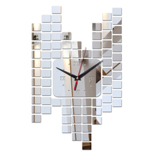 2019 new hot sale acrylic wall art clock safe modern design 3d crystal mirror watches home decoration living room 2024 - buy cheap