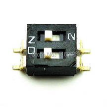 Free shipping 50pcs 2P 2 Position SMD Switch 2.54mm Pitch 2 Row 4 Pin DIP Switch 2024 - buy cheap
