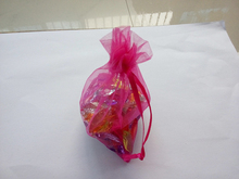 500 pcs 11*16 Rose Vermelho sacos do presente para jóias/casamento/natal/aniversário Sacos de Organza com lida com Embalagem saco de Fios 2024 - compre barato
