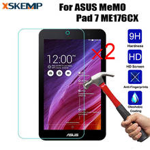 XSKEMP 2Pcs/Lot Anti-Explosion Glossy Tempered Glass For ASUS MeMO Pad 7 ME176CX Tablet Screen Protector Protective Film Guard 2024 - buy cheap