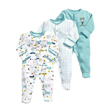 3 PCS Baby Romper Long Sleeves 100% Cotton Baby Pajamas Cartoon Printed Newborn Baby Girls Boys Clothes Baby Clothing Newborn 2024 - buy cheap