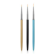3Pcs Set UV Gel Liner Brush Colorful Bead Handle Manicure Nail Art Painting Drawing Pen Manicure Nail Art Tool 2024 - buy cheap