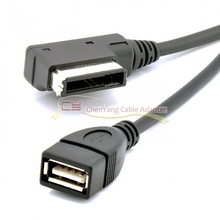 10 шт./медиа в AMI MDI USB AUX флэш-накопитель адаптер кабель для автомобиля VW AUDI 2014 A4 A6 Q5 Q7 2024 - купить недорого