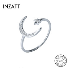 Женское Открытое кольцо из серебра 925 пробы, с цирконом 2024 - купить недорого