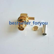 1Pcs RP-SMA female Jack right angle Crimp for RG174 RG316 cable RF connector 2024 - buy cheap