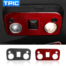 TPIC Car Interior Accessories Carbon Fiber Reading Light Control Panel Trim Auto Sticker Car styling For Ford Mustang 2015-2019 2024 - buy cheap