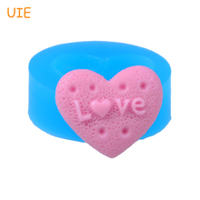 QYL008U 21.5mm LOVE Heart Flexible Silicone Mold - for Cupcake Topper, Fondant, Cookie Biscuit, Resin Jewelry, Chocolate, Icing 2024 - buy cheap
