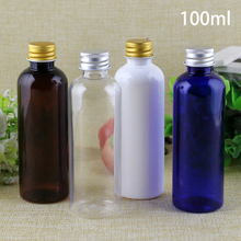 Пустые пластиковые бутылки объемом 100 мл, стандартный контейнер для лосьона, крема, бутылки для путешествий, белые, коричневые, синие, бесплатная доставка 2024 - купить недорого