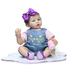 Baby dolls reborn 22inch 55cm bebe born silicone baby dolls real alive newborn girl princess doll toys for child birthday gift 2024 - buy cheap
