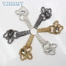 YJHSMY-1 unids/lote de botones de metal con incrustaciones de diamantes de imitación, hebilla de pico de pato, accesorios de joyería para ropa, 3 colores, 1710192 2024 - compra barato