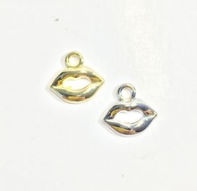 Eruifa colar de lábios 3d pretty, colar, brinco, pulseira artesanal, 2 cores, 14*9mm 2024 - compre barato