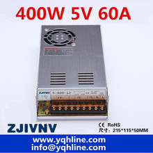 Salida de fábrica 400W SMPS fuente de alimentación de conmutación 5V 60A único ouput cctv smps led modelo de controlador de fuente de alimentación: s-400-5 2024 - compra barato