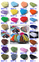 Wholesale 100Pcs/lot Multicolors Organza Ribbon Waxen Cord Necklaces Jewelry Finding Multilayers Handmade Rope Cord Necklace DIY 2024 - buy cheap