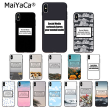MaiYaCa социальные сети серьезно вредит вашему умственному здоровью высококачественный чехол для телефона iPhone X XS MAX 6 6S 7 7plus 8 8Plus 5 5S XR 2024 - купить недорого