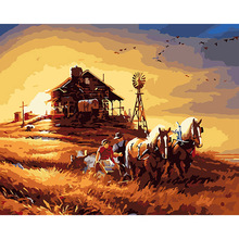 40x50  Harvest Farm Mural home decor wall Oil Painting Coloring By Numbers on Canvas art Modular poster pictures DY156 2024 - buy cheap