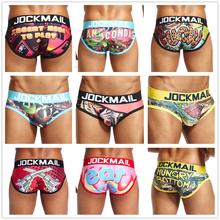 JOCKMAIL Brand Fashion Sexy Men Underwear Print Underpants Ice silk Briefs Cueca Gay Male Panties Slip  21 Pattern design Shorts 2024 - buy cheap