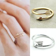 1 шт. винтажные кольца со стрелками, новые регулируемые кольца золотого цвета в стиле панк, ювелирные изделия, лидер продаж для женщин 2024 - купить недорого