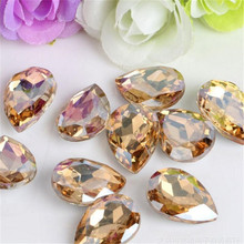 MHS.SUN Loose Pointback Waterdrop Crystal Rhinestones DIY Lt Peach Color Crystal Rhinestone For Costume Wedding Accessories 2024 - buy cheap