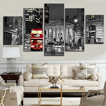 Bus And Night View Canvas Paintings 5 Pieces Canvas Art 5 Panel Wall Decor Living Room Modern Picture Cuadros Decoracion 2024 - buy cheap