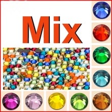 ¡Calidad superior! SS 6 10 16 20 30 tamaño mixto Color DMC de cristal Diamante de imitación con parte trasera plana y pegamento térmico Joyas de piedras boda DIY ropa 2024 - compra barato