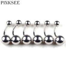 PINKSEE 30 Pcs Stainless Steel Belly Button Navel Ring Bar Bulk Style Body Piercing Jewelry Fashion Party Gifts 2024 - buy cheap