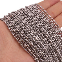 1.5/2/2.4/3/3.2mm Wholesale Bulk Silver Color Stainless Steel Round Bamboo Chain Necklace With Connector For Match Pendant 2024 - buy cheap