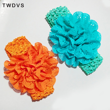 TWDVS-accesorios para el cabello para bebé, diadema de flores, bandas elásticas de ancho para el cabello, anillo de flores para niños, diadema de flores W032 2024 - compra barato