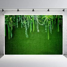 Beipoto fundo de chá de noiva, folhas verdes, casamento, chá de bebê, fotografia, plano de fundo, mesa de sobremesa, decoração de festa b188 2024 - compre barato