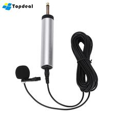 Mini Portable Wired Electret Condenser Lapel Lavalier Clip-on Musical Instrument Mic Microphone for Guitar Sax Trumpet Violin 2024 - buy cheap