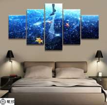 5 Panel Violet Evergarden Animation Poster Modern Wall Art Decorative Modular Framework Picture Canvas Printed One Set Painting 2024 - buy cheap