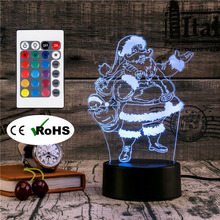 3D Led Novety Lighting Creative Gift Night Light  Table Lamp Santa Claus Light Led Home Corridor Hotel Party Atmosphere Lights 2024 - buy cheap