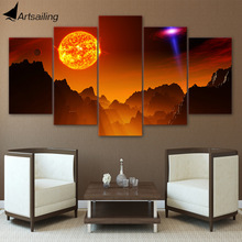 HD Printed 5 Piece Canvas Art Science Space Fantasy Planet Painting Wall Pictures for Living Room Free Shipping ny-7449C 2024 - buy cheap