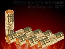 Adaptador de acoplador bnc fêmea para fêmea, 6 peças de acoplador coaxial de cabo coax cctv banhado a ouro 2024 - compre barato