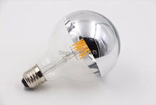Half Siivering reflective shadow 4W 6W 8W G95 COB Led filament Bulb E27 Energy Saving Warm White shadowless lamp Free shipping 2022 - buy cheap
