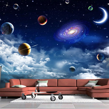 Custom Universe Starry Sky 3D Photo Wallpaper Living Room Bedroom TV Background Ceiling Decoration Wall Mural Papel De Parede 2024 - buy cheap