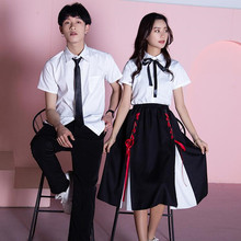 Graduation Season School Style Class Uniform Summer Suit Korean Junior High School Student Girl Female Boy Uniforms Set H2449 2024 - buy cheap