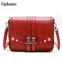 Gykaeo Luxury Handbags Women Bags Designer Small Flap Shoulder Bag Ladies Leather Floral Crossbody Messenger Bags Sac A Main 2024 - buy cheap