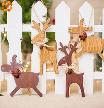 1PCS Christmas 2 Types Deer Wooden Xmas Tree Ornaments Kid Gift Pendants Ornaments DIY Ornaments For Christmas Party Decoration 2024 - buy cheap