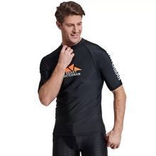 SBART short surf clothing,diving suits shirt rashguard men,short sleeves swimwear,Sun protection rash guard surf shirt 2024 - buy cheap