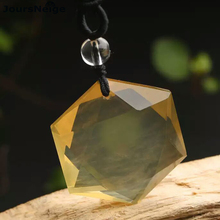 Wholesale Yellow Natural Crystal Pendants Hexagram Facet Star Pendant Necklace Lucky Evil Spirits for Women Men Energy Jewelry 2024 - buy cheap