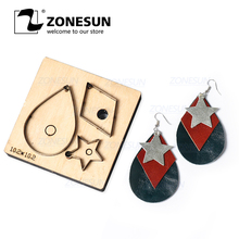 ZONESUN T8 DIY Custom Cutter Leather Earring Cutting Die Leather Cut Out Earring For Steel Rule Die Cutting Machine Press Tools 2024 - buy cheap
