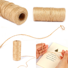 100m Natural Jute Twine Burlap String Hemp Rope Party Wedding Gift Wrapping Cords Thread DIY Scrapbooking Florists Craft Decor 2024 - buy cheap