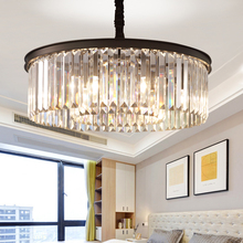 Хрустальная люстра круглой формы, подвесные светильники, лампа в американском стиле для гостиной 2024 - купить недорого