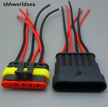 Shhworldsea 5/30/100 par 1,5 6 P pin HID conectores macho hembra, conectores impermeables automotrices, Conector de lámpara de xenón 2024 - compra barato