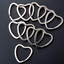 10Pcs/lot DIY Heart Metal Key Holder Split Rings Keyring Keychain Hoop Loop 2.3mm*30mm 2024 - buy cheap