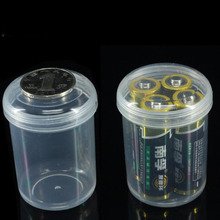 200pcs Battery Holder Battery Case Plastic Transparent AA/AAA Round Storage Box Mini Portable Pill Case 2024 - buy cheap